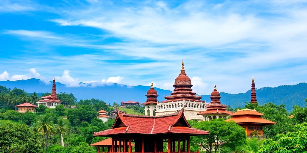 Foto provinsi-provinsi Indonesia dengan pemandangan yang indah.